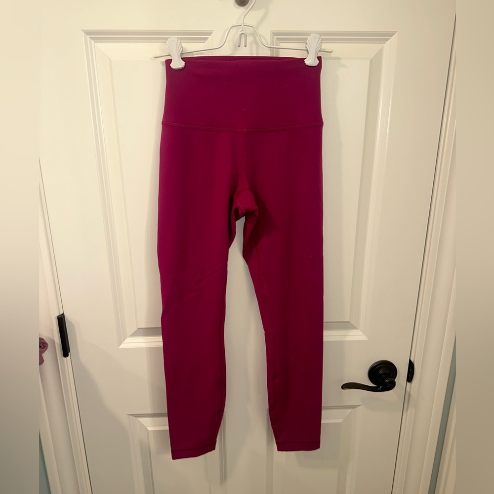 Lululemon winder train contour high rise tight 25” magenta purple size 4